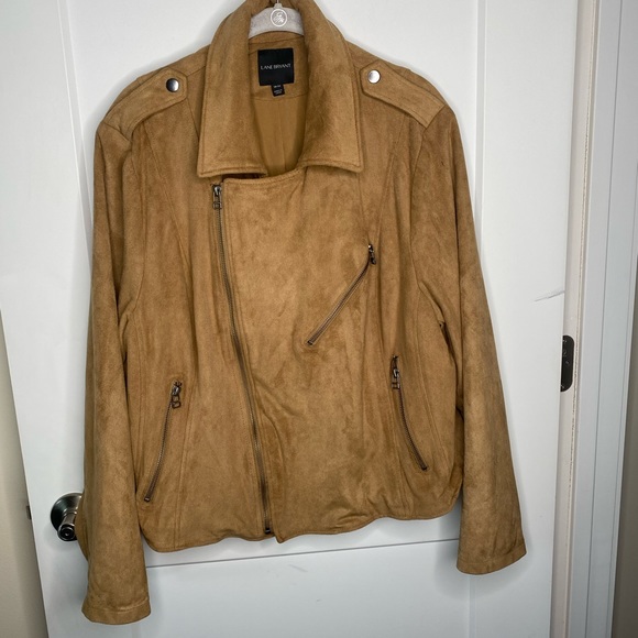 Lane Bryant Suede Moto Zip Jacket Women’s Plus Size 18 - 20 - Picture 1 of 6